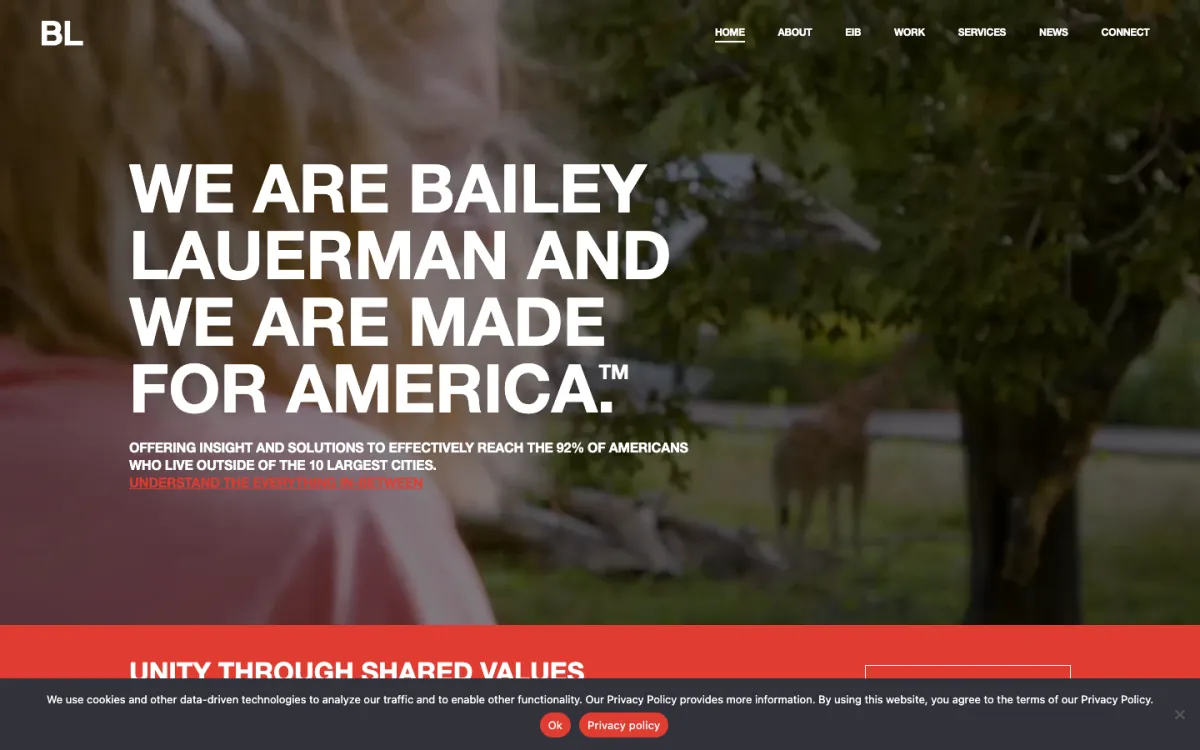 Bailey Lauerman homepage, captured September 28, 2026