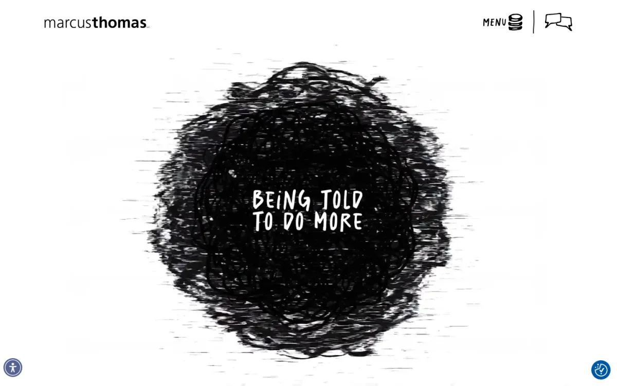 Marcus Thomas homepage, captured September 28, 2026